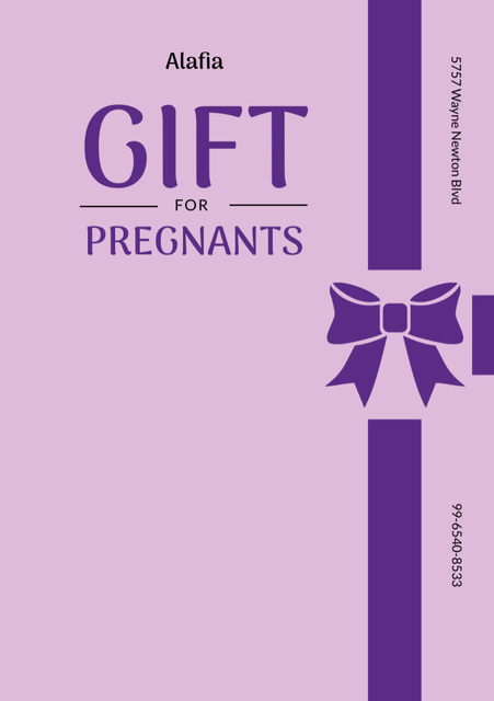 Designvorlage Gift for Pregnant with Present Boxes with Bows für Flyer A5