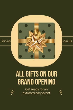 Ανακοίνωση εκδήλωσης All Gifts On Grand Opening Event Pinterest Πρότυπο σχεδίασης