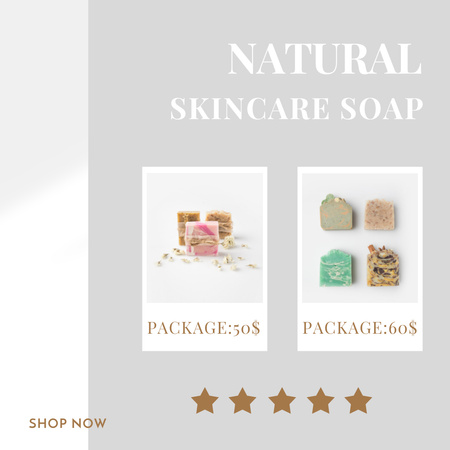 Natural Skincare Soap Advertising Instagram Design Template