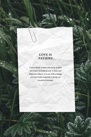 Designvorlage Love Quote on palm Leaves für Tumblr