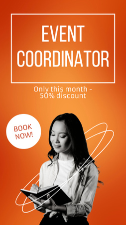 Discount on Event Coordination This Month Only Instagram Video Story Design Template