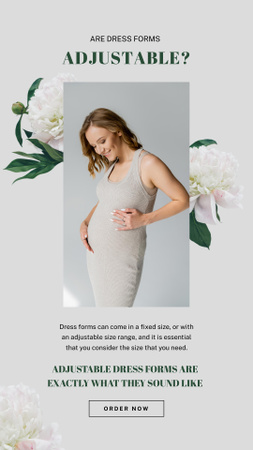 Állítható ruhák ajánlata terhes nők számára Instagram Story tervezősablon
