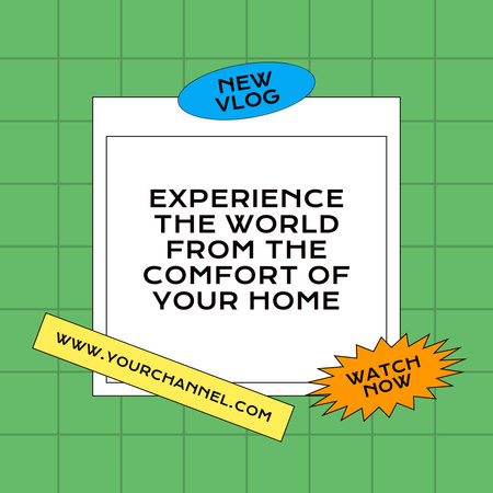 Modèle de visuel Promotion passionnante de blog de voyage en vert - Instagram