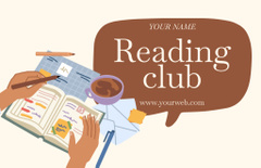 Reading Club Ad with open Book