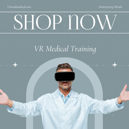 VR Medical Training Offer Animated Post Šablona návrhu
