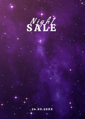 Night Sale ad with Futuristic image