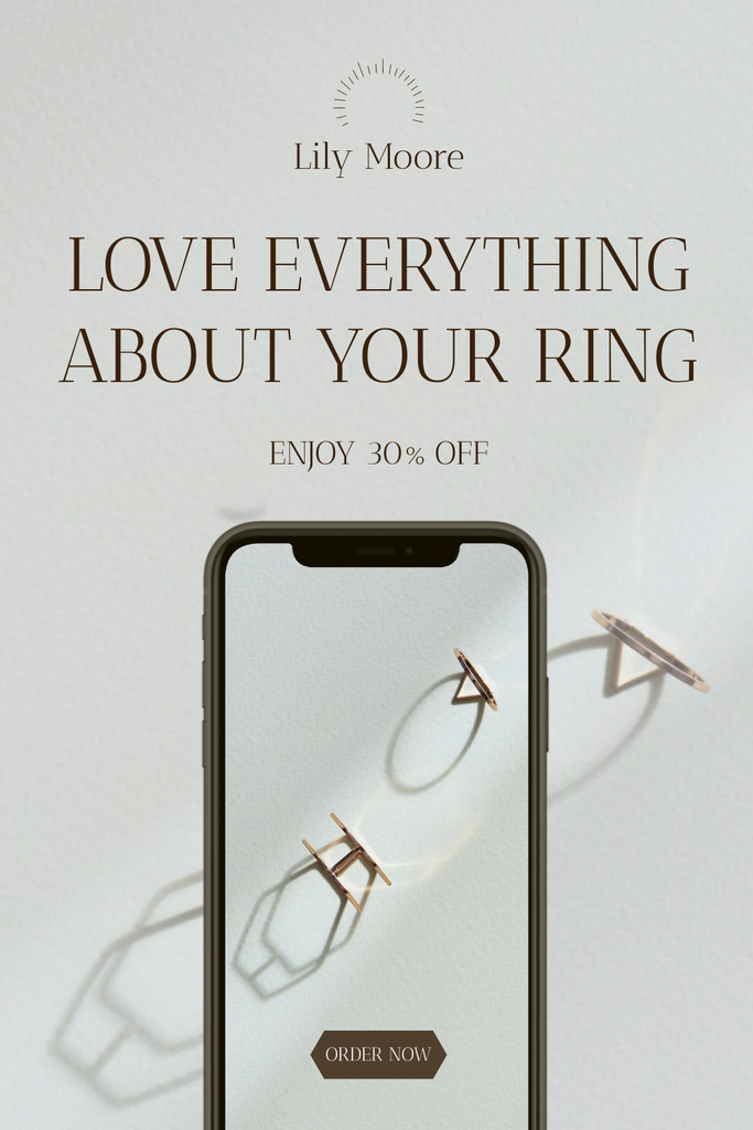 Designvorlage Stylish Rings Ad für Pinterest