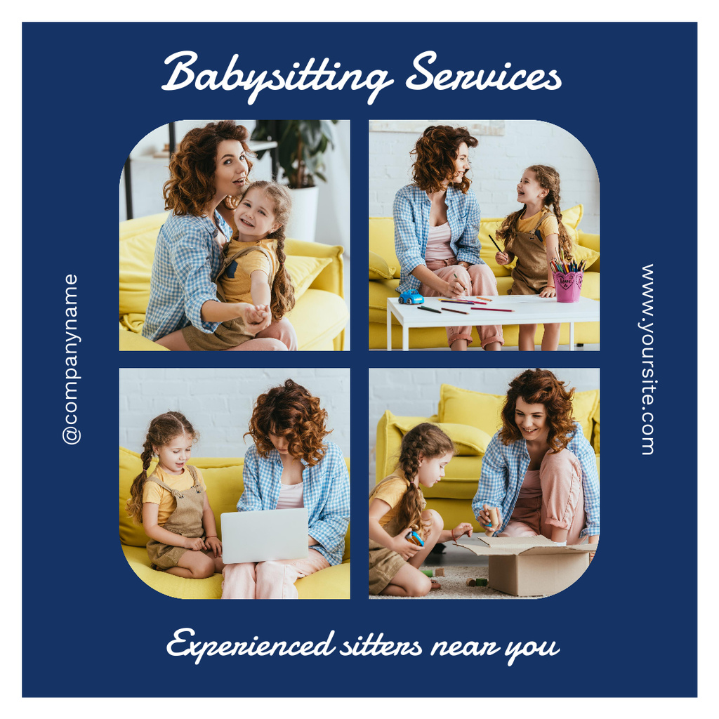 Plantilla de diseño de Professional Babysitter Proposal Collage Instagram 