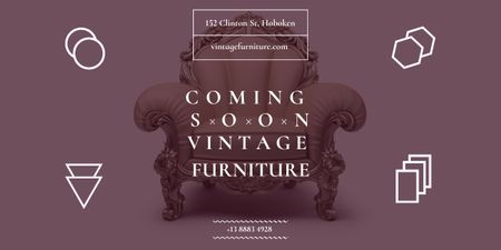 Antique Furniture Ad Luxury Armchair Image Design Template