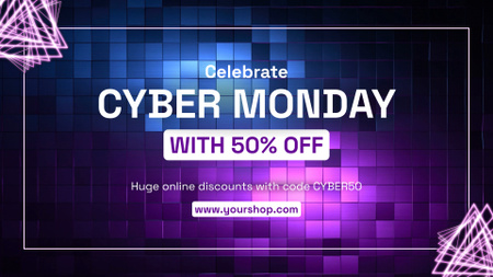 Venda online no feriado da Cyber Monday Full HD video Modelo de Design