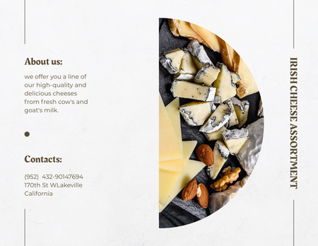 Cheese Gift Basket Brochure 8.5x11in Bi-fold Design Template