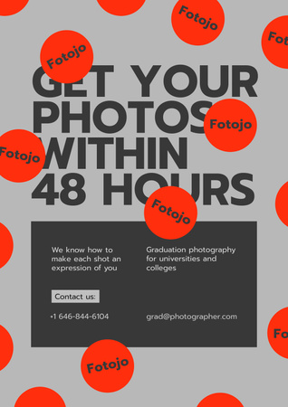 Designvorlage Photography Studio Services für Poster