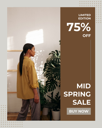 Spring Sale of Clothes Instagram Post Vertical Design Template