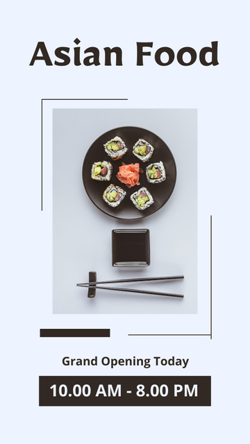 Sushi Restaurant Offer Instagram Story Tasarım Şablonu