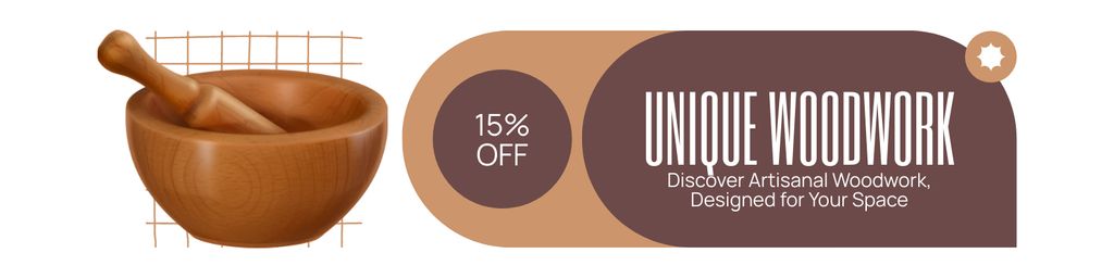 Discount Offer on Unique Woodwork Twitter Design Template