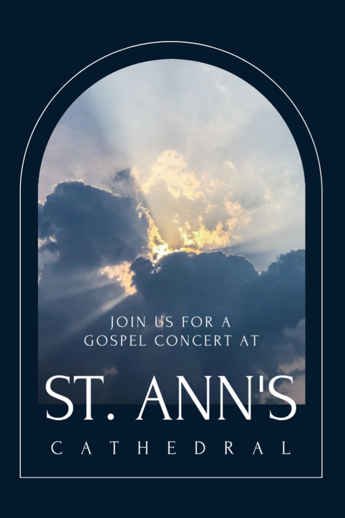 Announcement of Spiritual Concert in Cathedral Flyer 4x6in Design Template