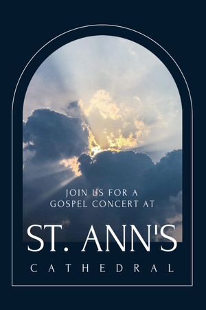 Concert in Cathedral Announcement Flyer 4x6in Design Template