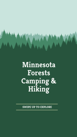 Forest Camping and Hiking Offer Instagram Story Design Template