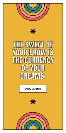 Inspirational Quote with Colorful Rainbows Graphic Design Template
