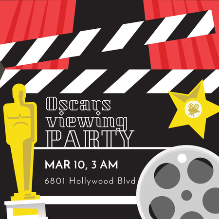 Annual Academy Awards viewing party Instagram AD Design Template