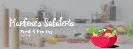 Cooking healthy vegetable salad Facebook Video cover – шаблон для дизайну
