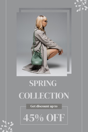 Women's Collection Spring Sale Offer Pinterest tervezősablon