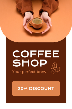 Perfectly Brewed Coffee With Discount In Coffee Shop Pinterest Design Template