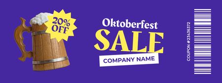 Oktoberfest Sale Announcement Coupon Šablona návrhu
