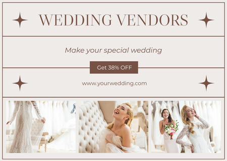 Wedding Dresses Store Card Design Template