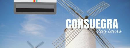 Szablon projektu Consuegra Windmill Travelling Spots Facebook Video cover