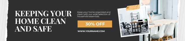 Sale of Home Essentials Grey Ebay Store Billboard tervezősablon