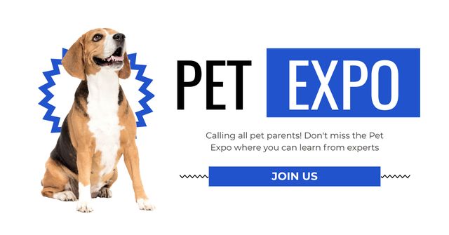 Ontwerpsjabloon van Facebook AD van Meet Purebred Dogs at Pet Expo