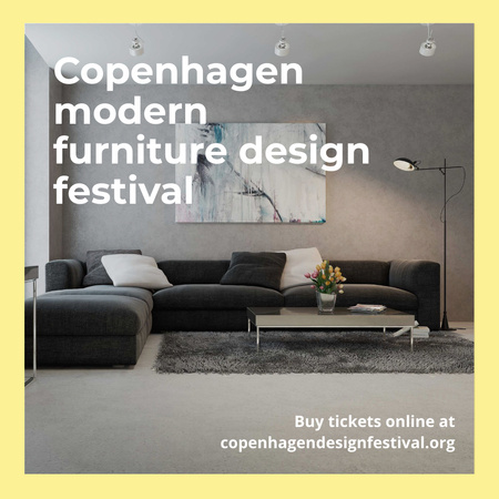 Modern furniture design festival Instagram AD Design Template
