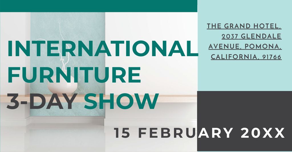 International furniture show Facebook AD – шаблон для дизайну