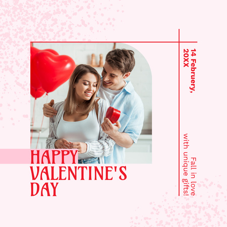 Unique Gifts for Valentine's Day Instagram AD Design Template