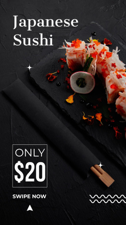 Platilla de diseño Japanese Sushi Offer Instagram Story