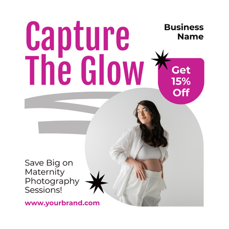 Huge Discount on Photo Shoot for Pregnant Young Women Instagram AD Design Template