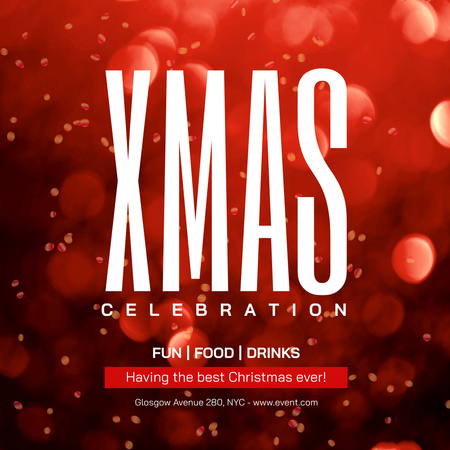 Template di design Christmas Holiday Celebration Announcement Instagram