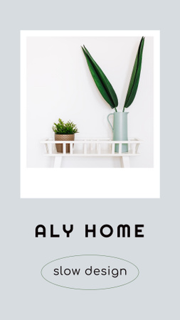 Interior Design Offer with Beautiful Houseplants Instagram Story Design Template