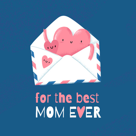 Designvorlage Muttertagsgruß mit Umschlag für Animated Post