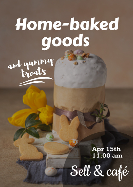 Plantilla de diseño de Home-baked Goods for Easter Holiday Flayer 