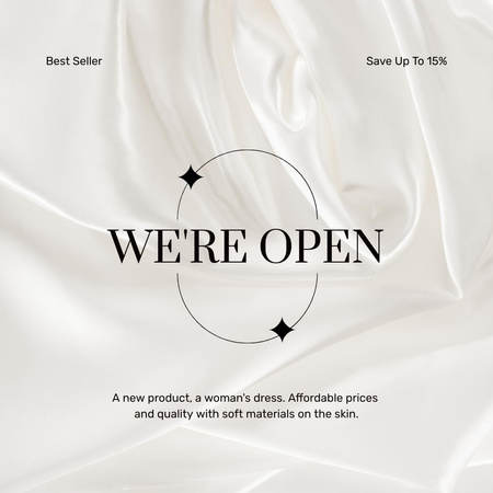 We are Open  Instagram Design Template