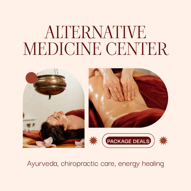 Top-notch Alternative Medicine Center With Package Deals Instagram AD Design Template