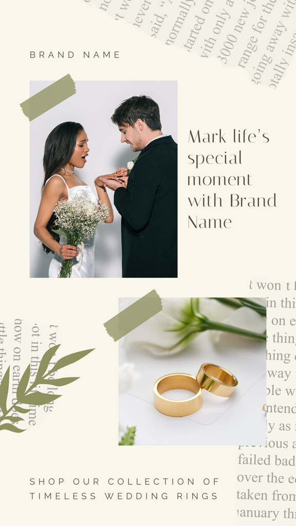 Designvorlage Husband is Putting Ring Wife für Instagram Story