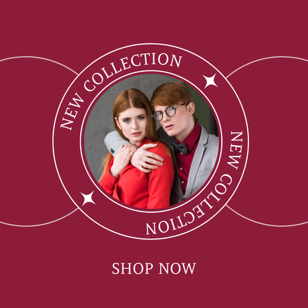 Stylový pár ve formálním oblečení z nové kolekce Instagram Šablona návrhu