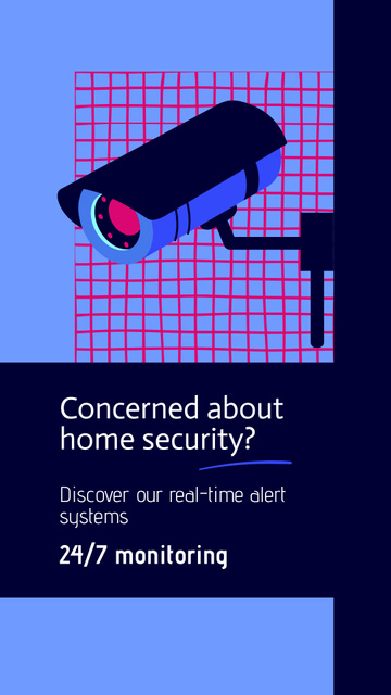 Designvorlage CCTV and Home Security Systems für Instagram Story
