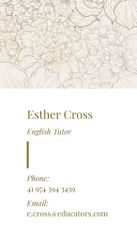 English Tutor Contacts on Floral Pattern