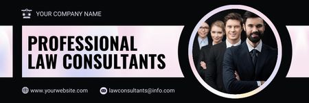 Team of Professional Law Consultants Email headerデザインテンプレート