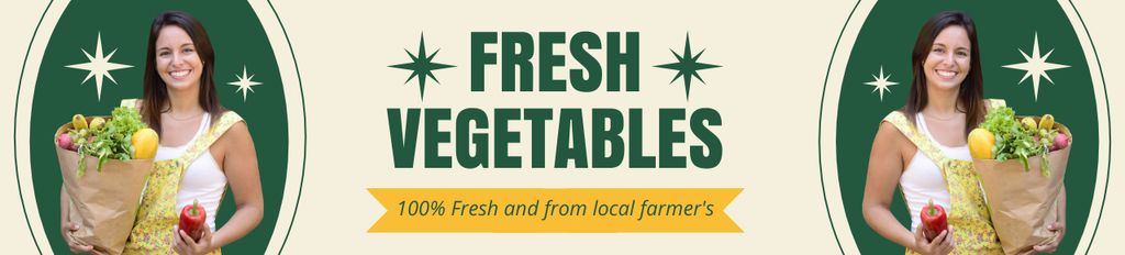 Fresh Vegetables from Local Market Ebay Store Billboardデザインテンプレート