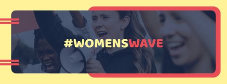 Szablon projektu dzień kobiet z kobietami na demonstracji Facebook cover